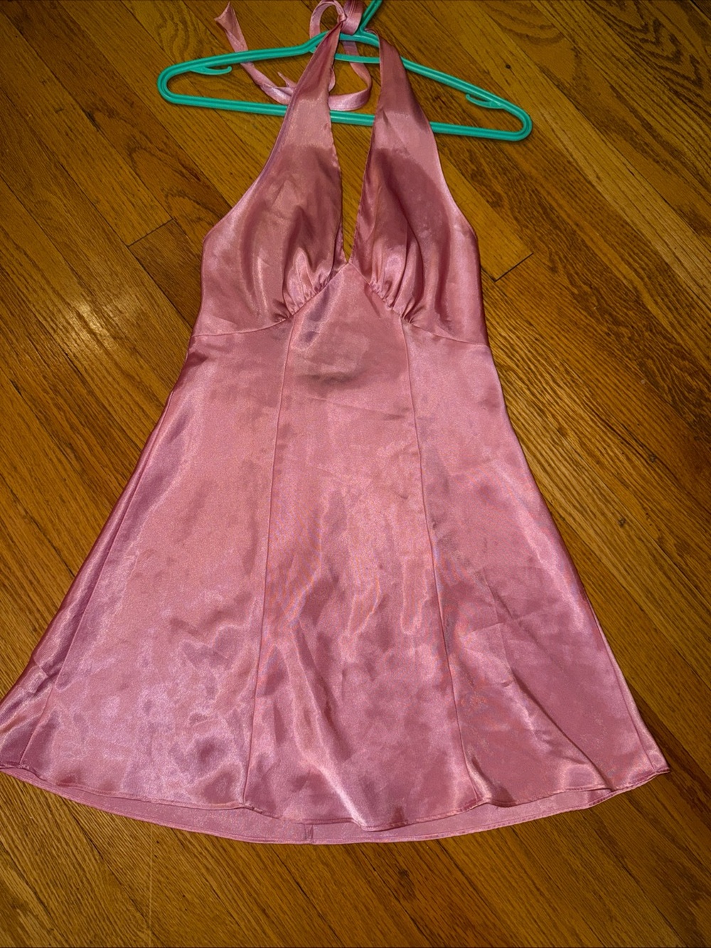 Vintage y2k fredericks of hollywood  Pink Lingerie Halter minidress Size Small